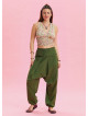 Khaki Bohemian Shalwar with Belt Detail and Pocket 4468
